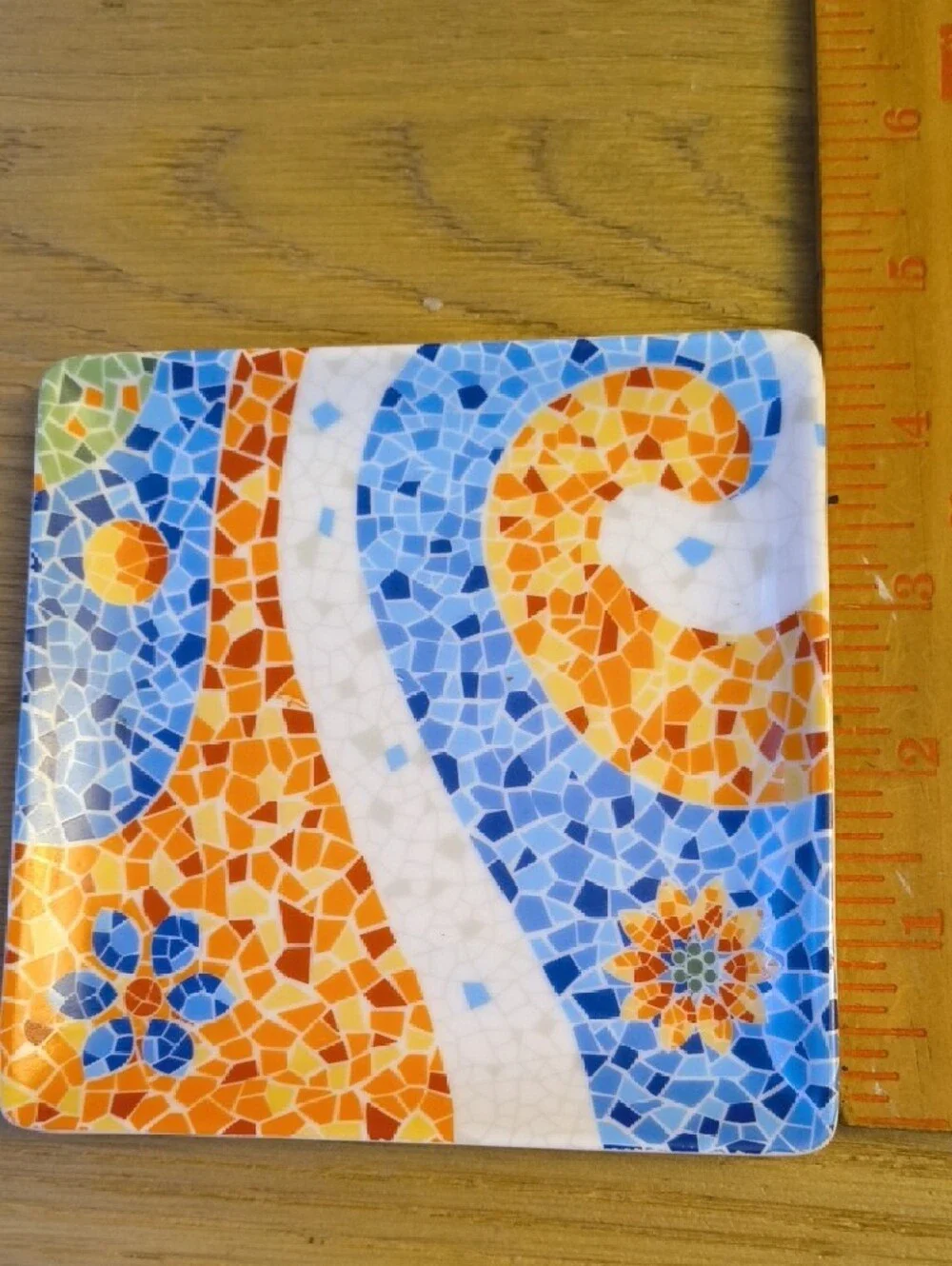 Vintage Antoni Gaudi Barcelona Porcelain Mosaic Trinket Dish - Picture 11 of 11